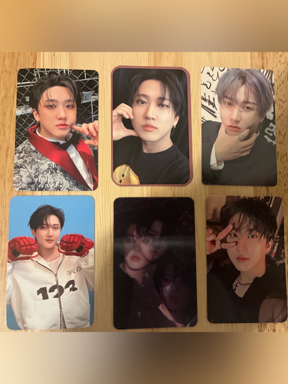 Set of six OFFICIAL Changbin of Stray Kids photocards (Set # 3)
